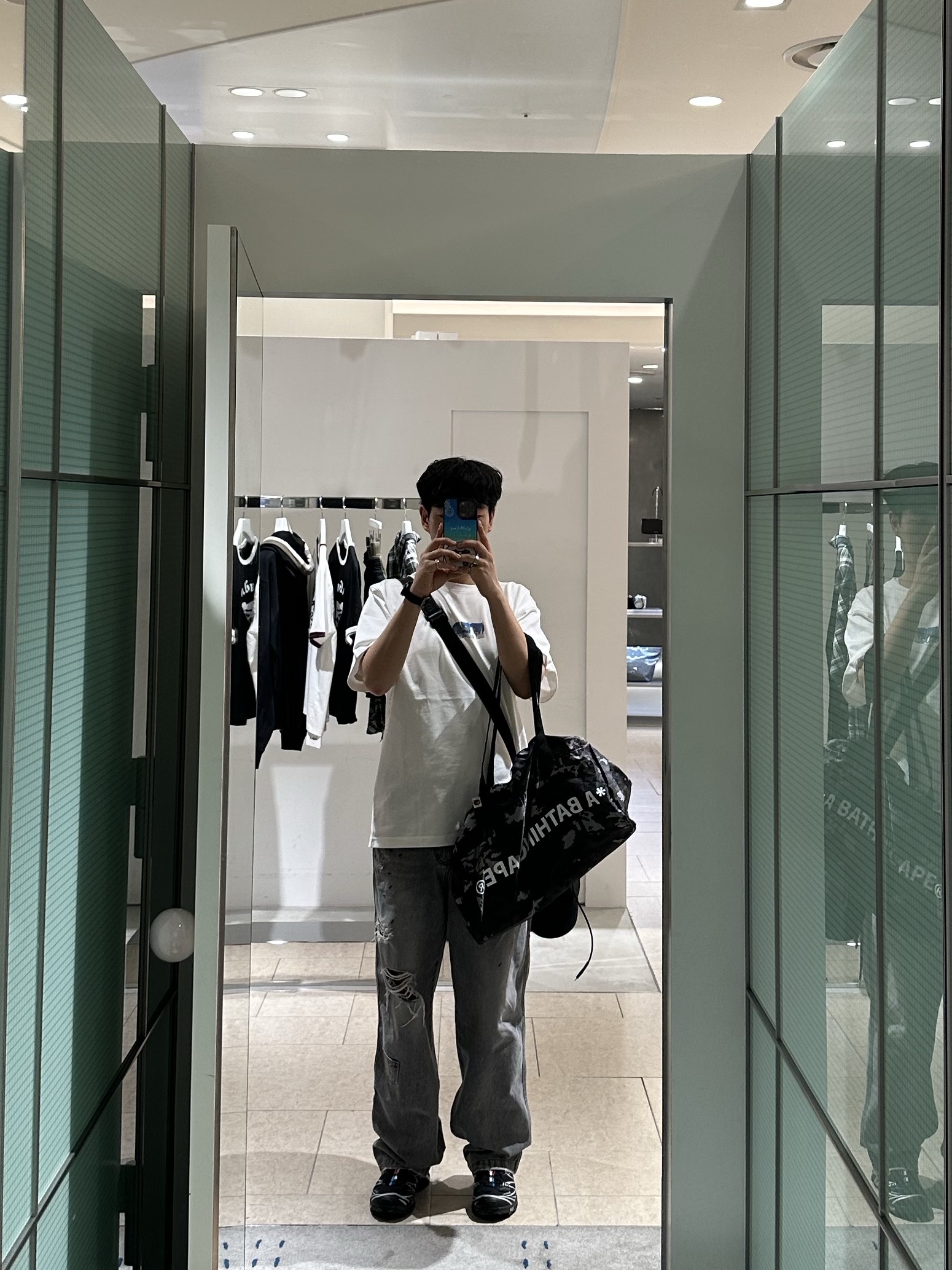 Ader Error Bart Jeans Gray 착용 스타일