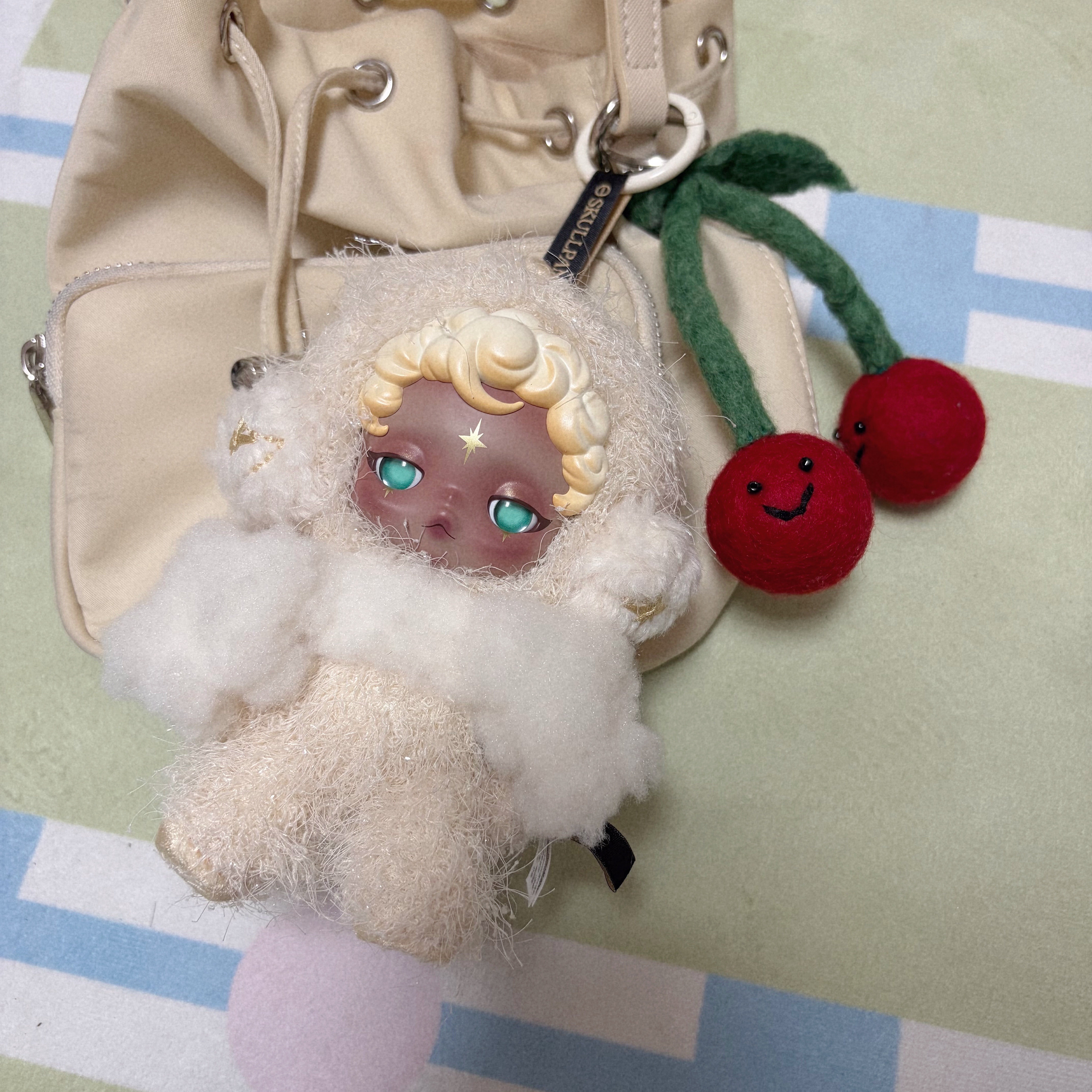 Pop Mart Skullpanda You Found Me ! Series Plush Doll Pendant Sandman (Opened Case) 착용 스타일 - 2