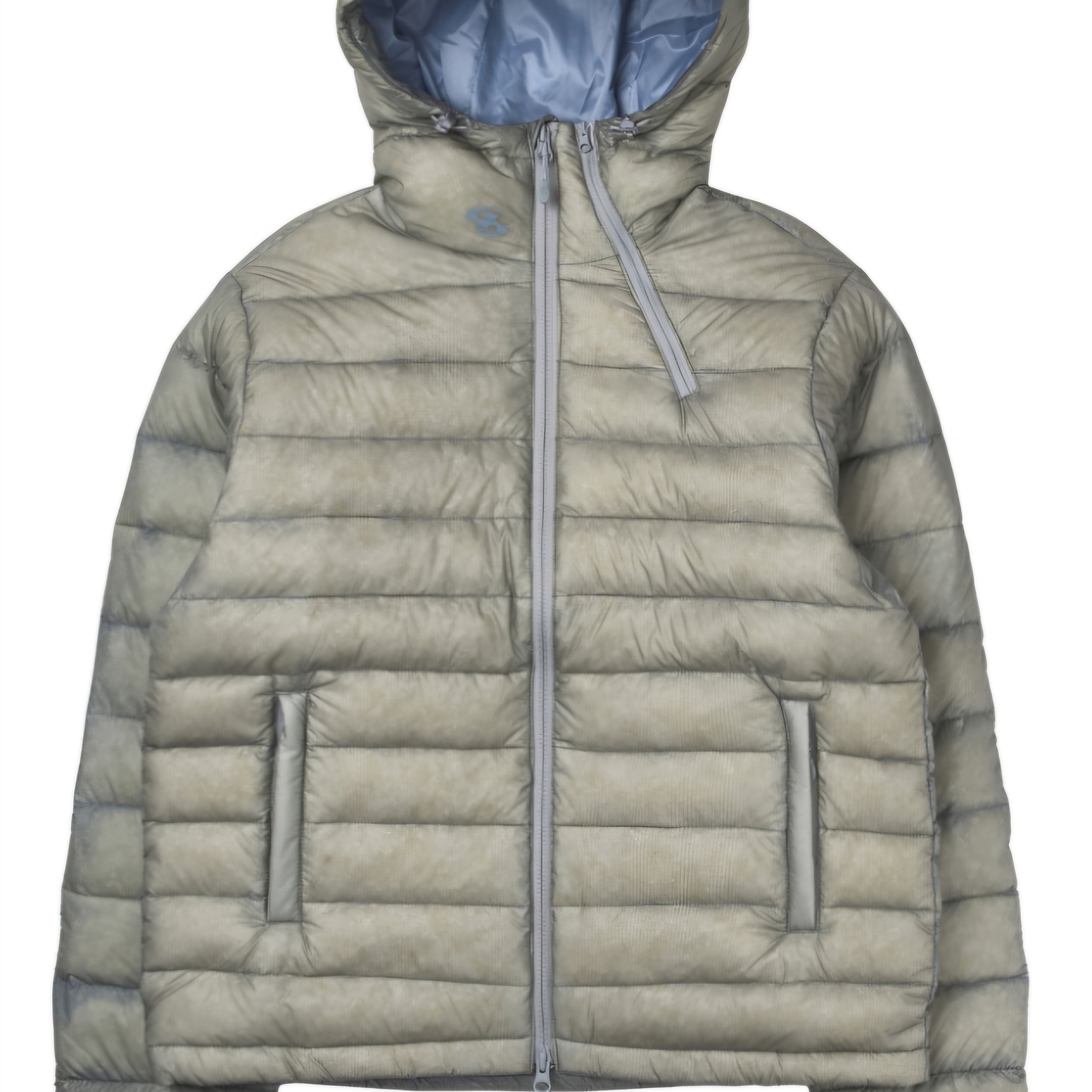Sansan Gear Suffix Puffer Jacket Grey - 25FW 착용 스타일