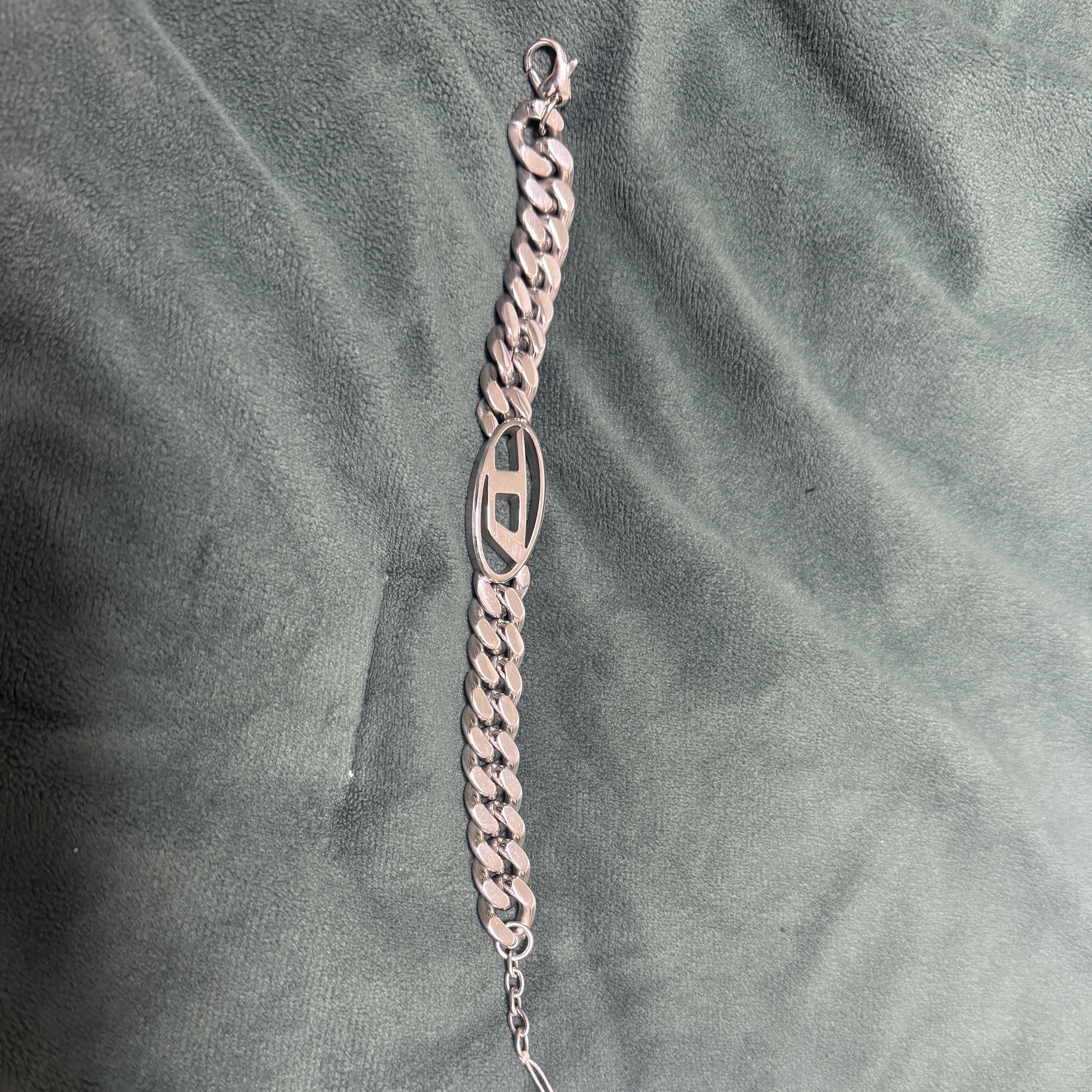 Diesel Dx1432 Stainless Steel Chain Bracelet Silver 착용 스타일 - 2