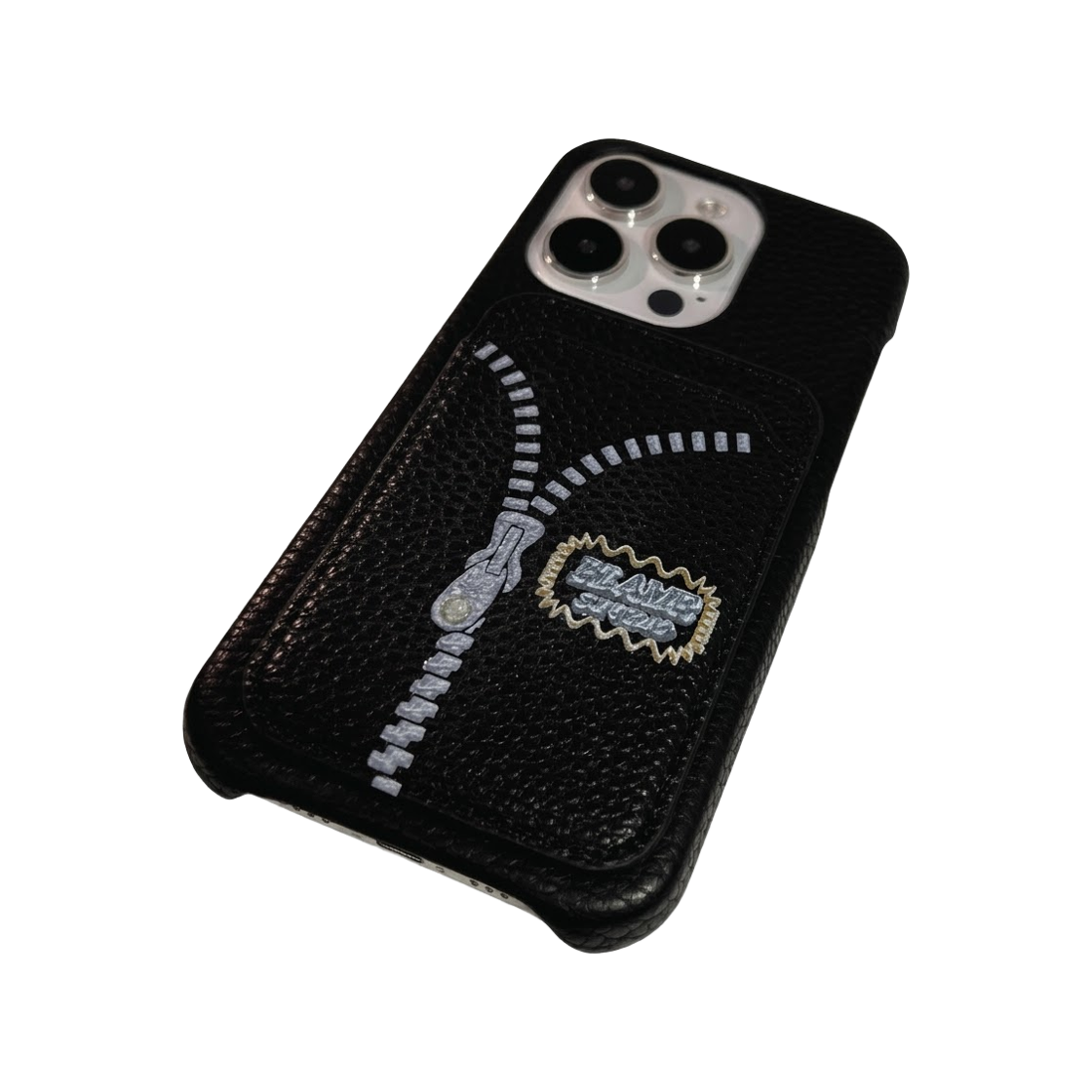 블레임스튜디오 지퍼 로고 레더 블랙케이스(BLAMESTUDIO Zipper Logo Leather Black Case) - 3