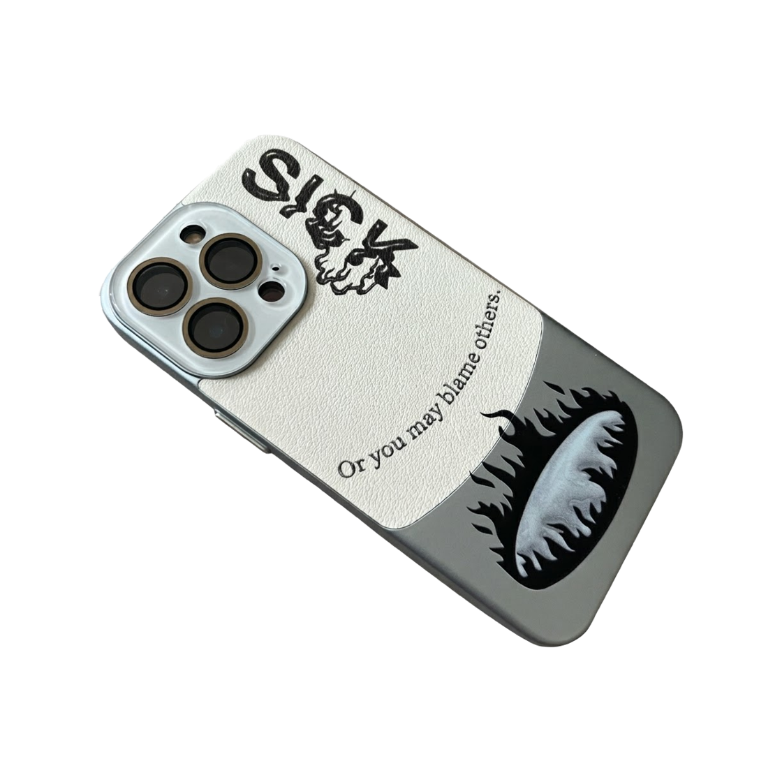 블레임스튜디오 화이트 레더 메탈 케이스(BLAMESTUDIO blame sick White Leather Metal Case) - 3