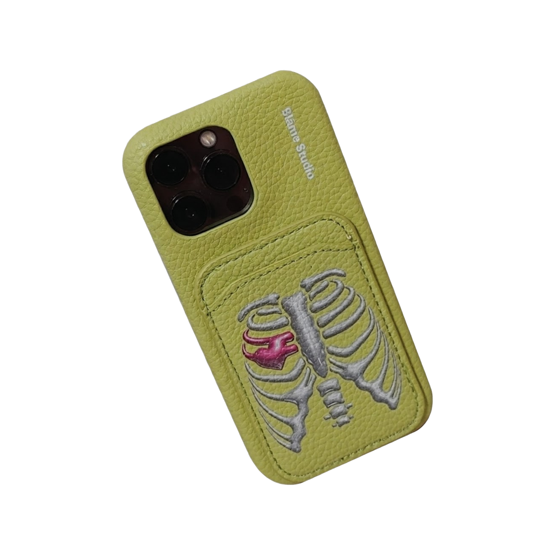블레임스튜디오 그린 스컬 레더 케이스(BLAMESTUDIO Green Skull Leather case) - 3
