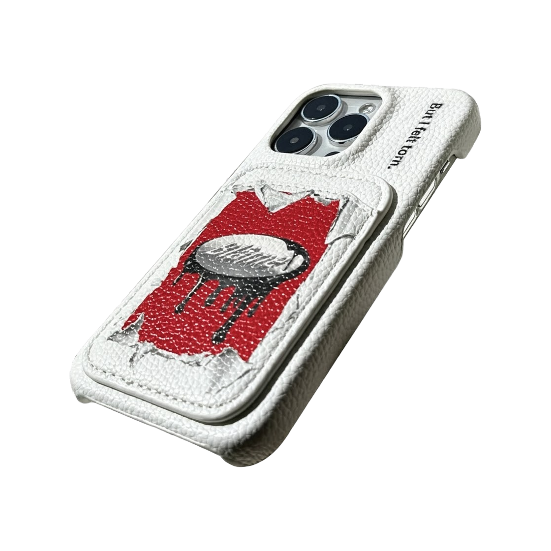 블레임스튜디오 화이트 아카이브 로고 레더 케이스(BLAMESTUDIO White Archive Logo Leather Case)