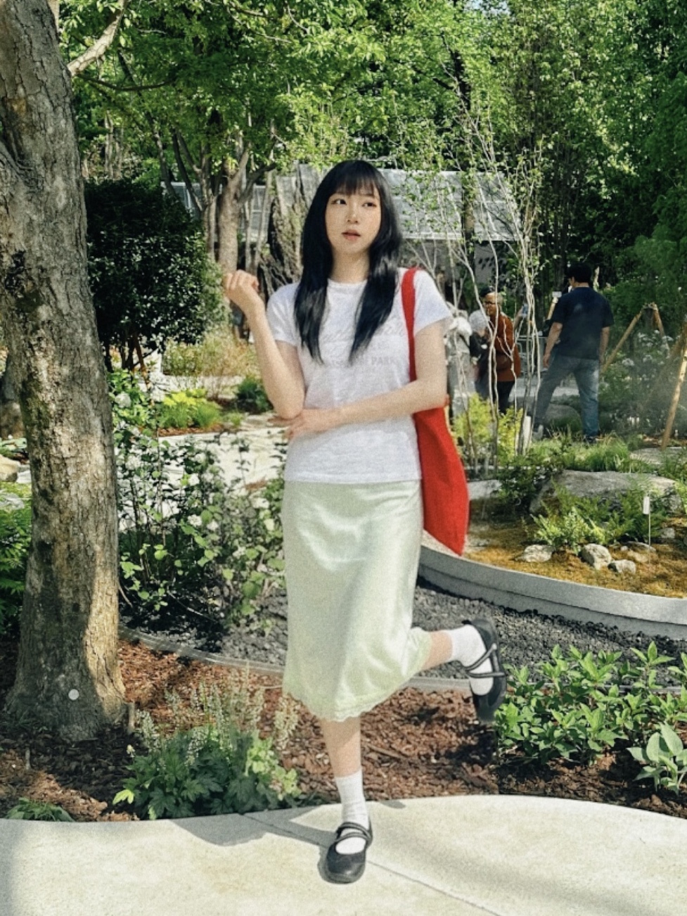 (W) Fila Glio Maryjane Black 착용 스타일 - 1