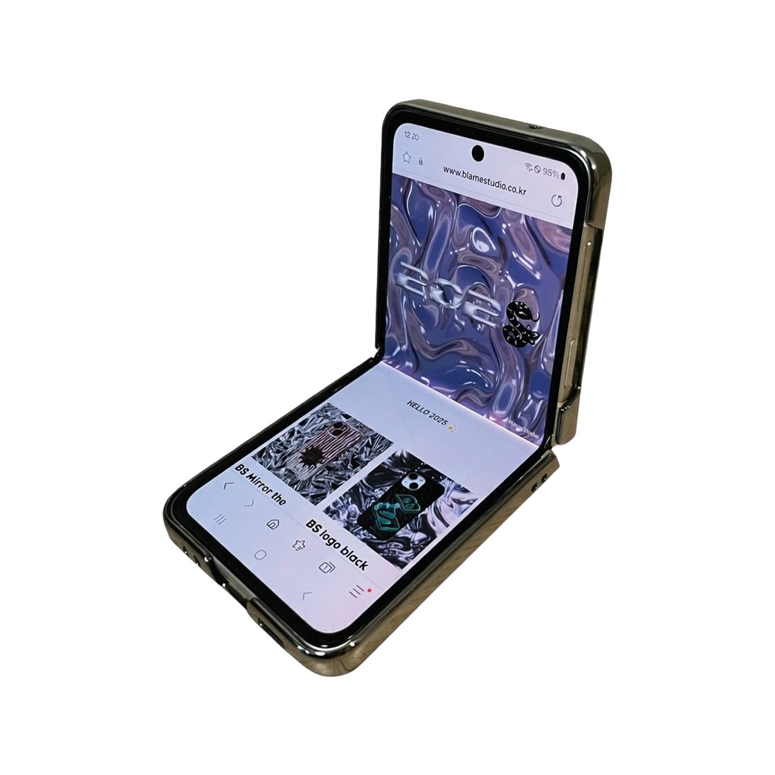 블레임스튜디오 체인 메탈릭 플립 케이스(BLAMESTUDIO Z-FLIP chain metallic case) - 5