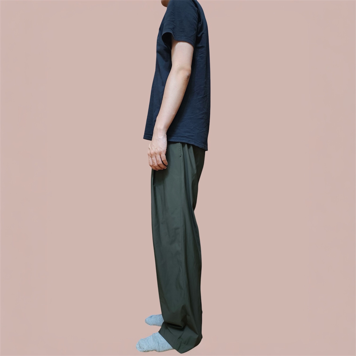 [3% 적립] One Minimal Plain Mini Crew Socks 5-Pack Gray 착용 스타일