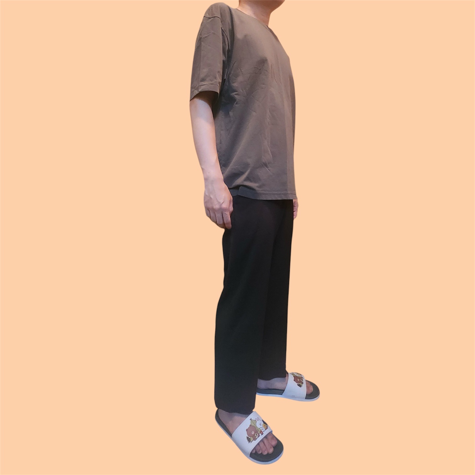 Musinsa Standard Cooltandard Wide Hidden Banding Slacks Grey 착용 스타일
