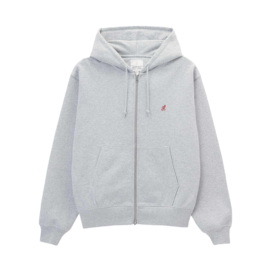 그라미치 원 포인트 집 후드 스웨트셔츠 헤더 그레이 - US 사이즈(Gramicci One Point Zip Hooded Sweatshirt Heather Grey - US Sizing) - 1