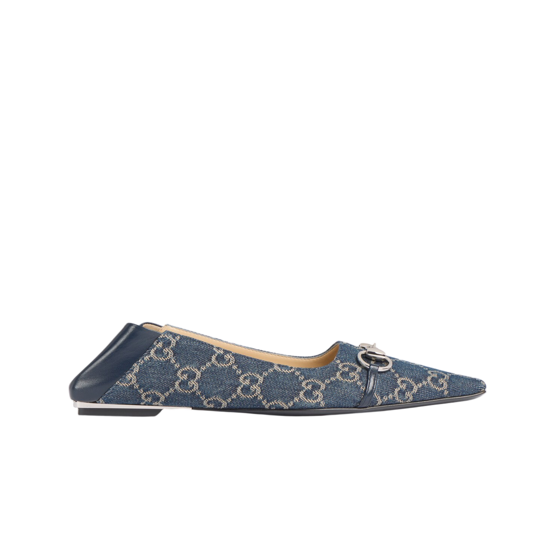 A0034P-FAF95-4741 (W) Gucci Vittoria Ballerina Dark Blue
