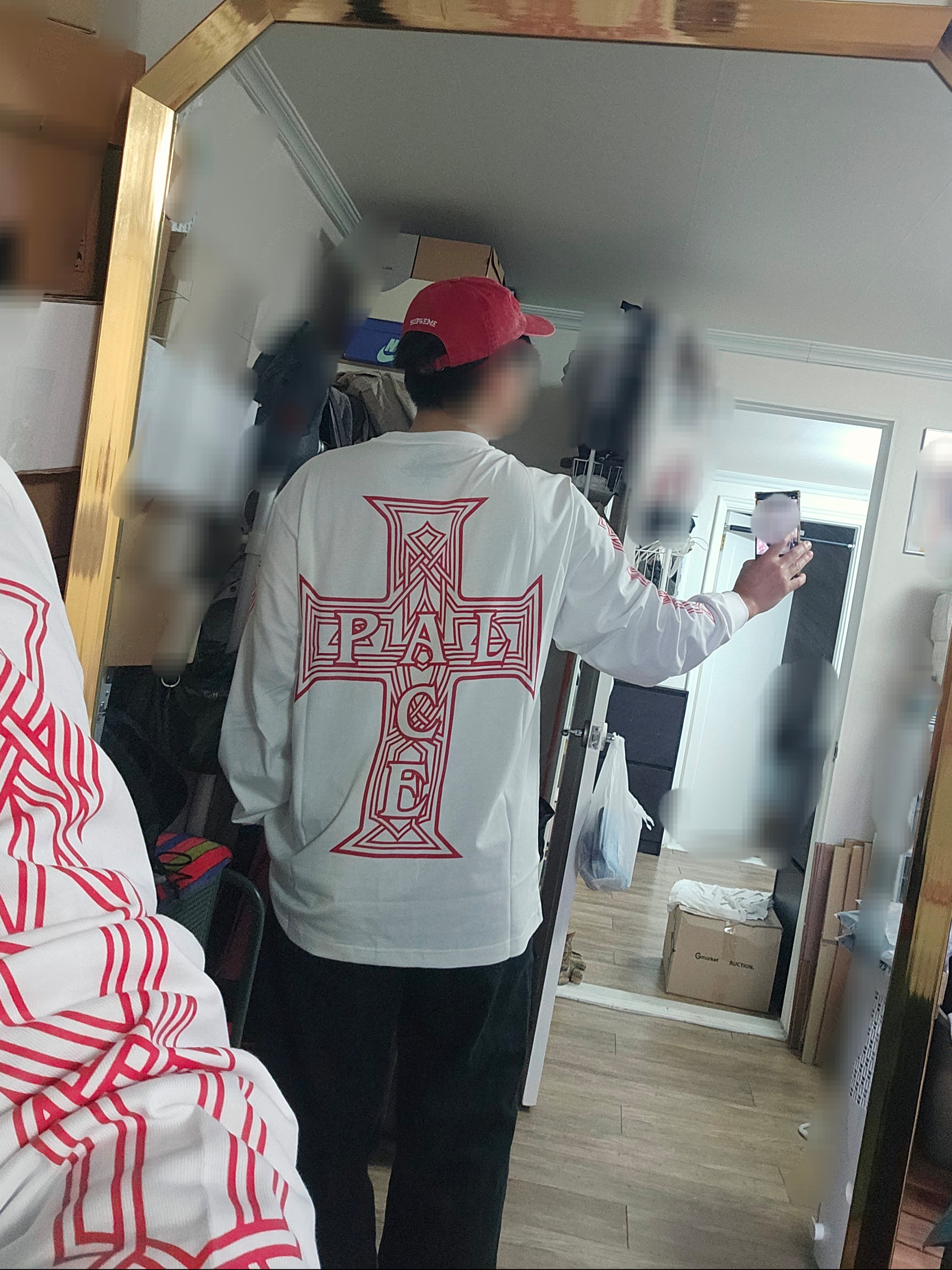 Palace Y So Cross Longsleeve White - 26SS 착용 스타일 - 2