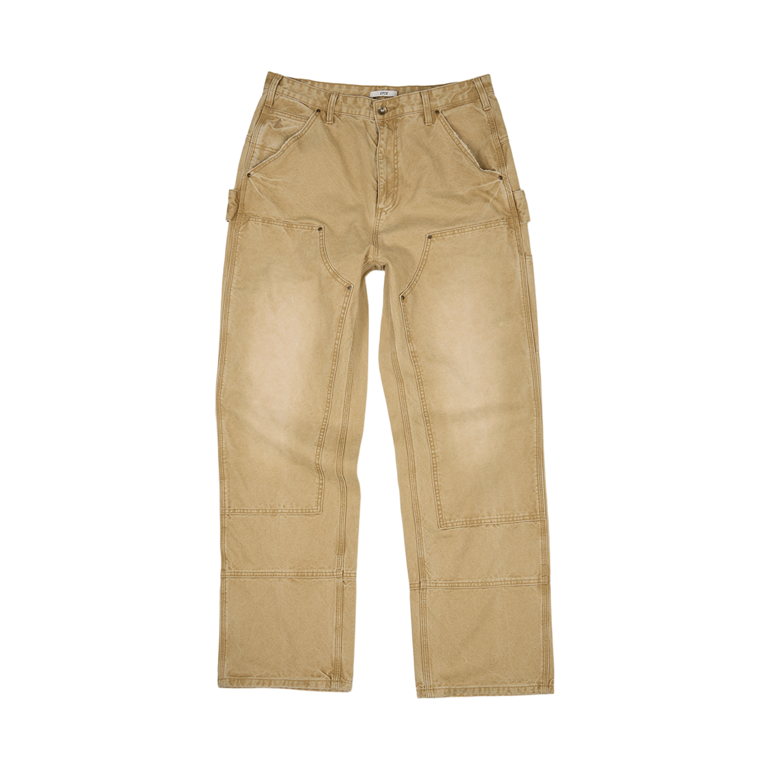 이티씨이 더블 니 카펜터 팬츠 베이지(ETCE Double Knee Carpenter Pants Beige)