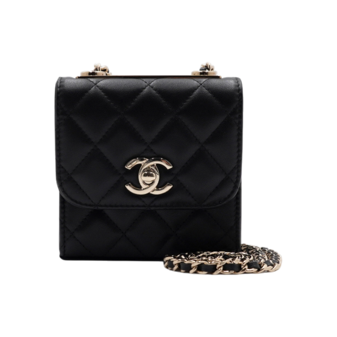 ITEUJO9MPW2N Chanel Black Trendy CC Lambskin Mini Gold Chain Shoulder Bag & Crossbody Bag