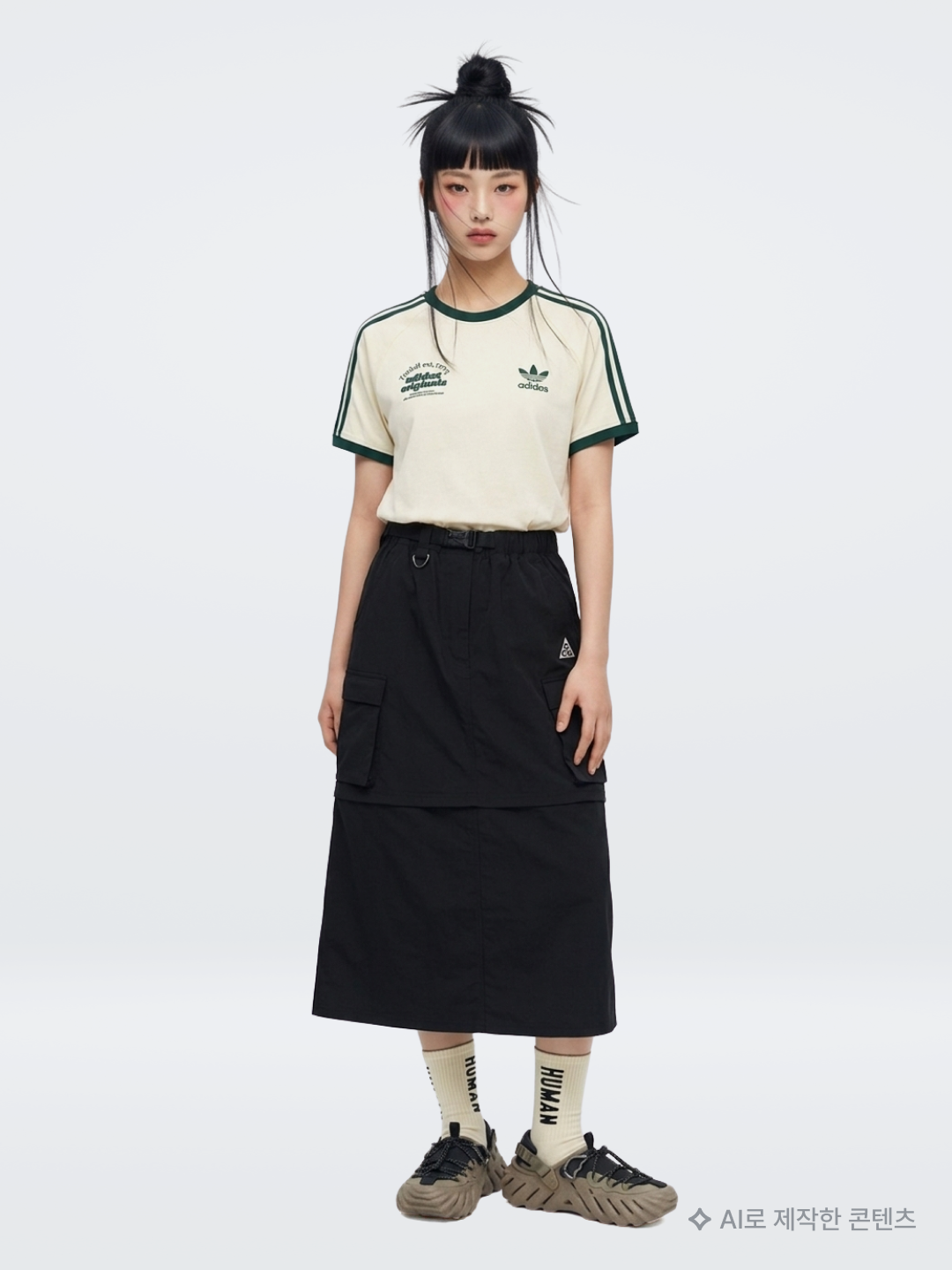 Adidas Sport Graphic Cali T-Shirt Wonder White - KR Sizing, (W) Nike ACG Smith Summit Zip-Off Skirt Black - Asia 착용 스타일 - 1