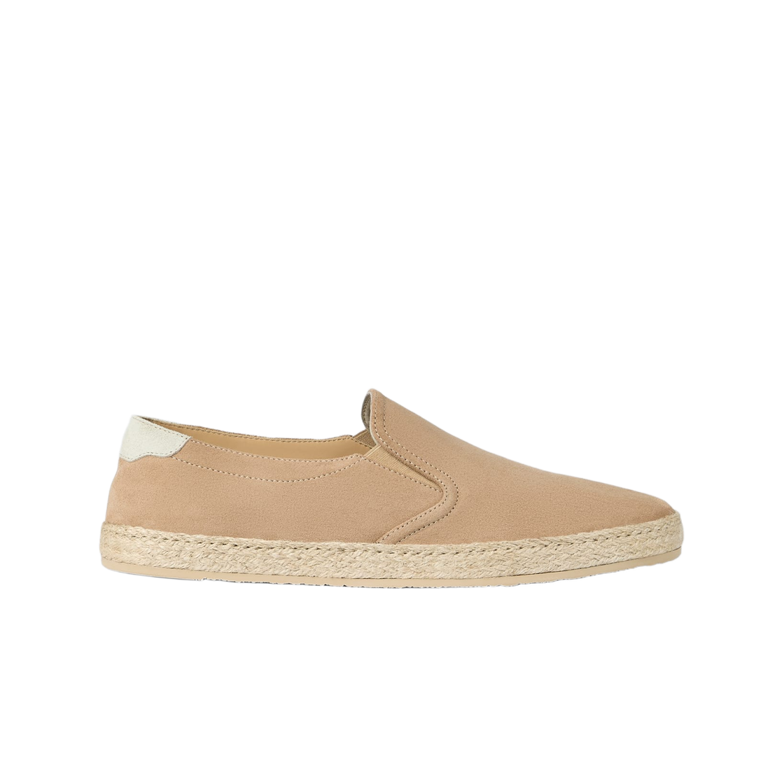 MZUOHEI837-CLH67 Brunello Cucinelli Suede Slip-On with Rope Insert Light Brown
