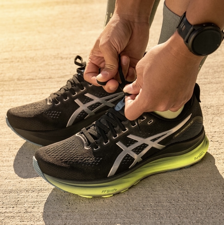 Asics Gel-Kayano 32 Luxe Black 착용 스타일