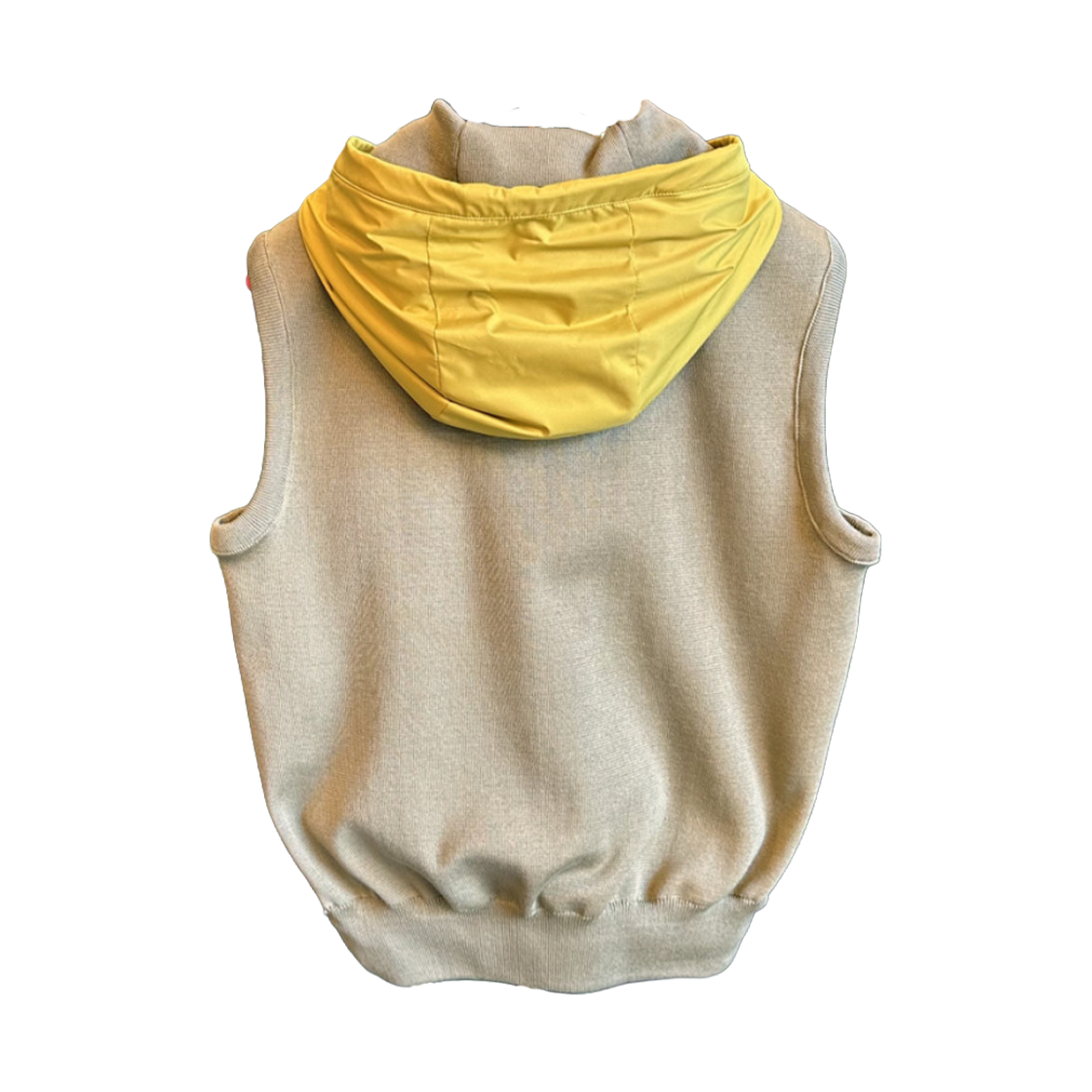키톤 후드 집업 퀄팅 베스트 옐로우(Kiton Hoodie Zip Up Quilting Vest Yellow) - 2