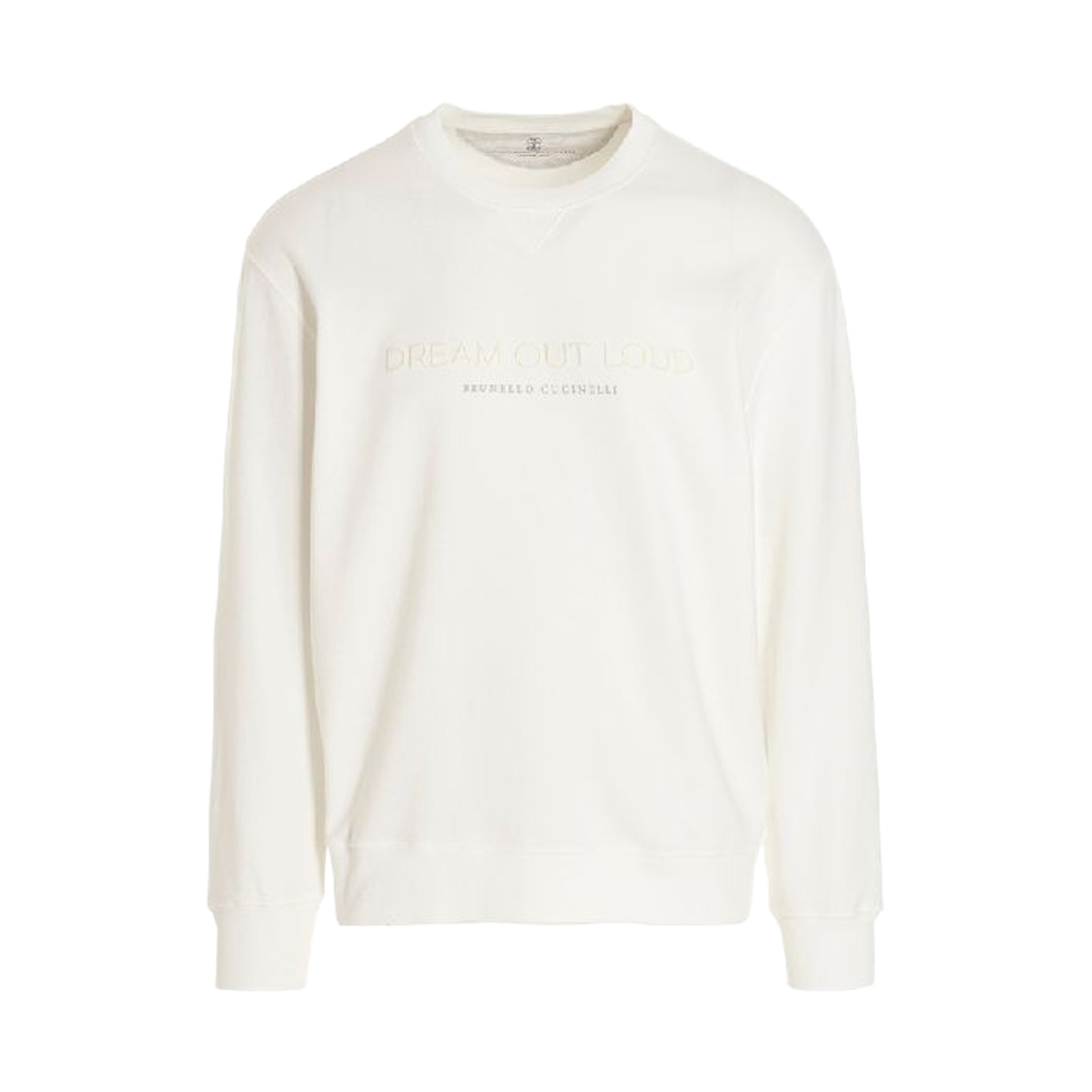 M0T353441-CE139 Brunello Cucinelli Signature Logo Sweatshirt White
