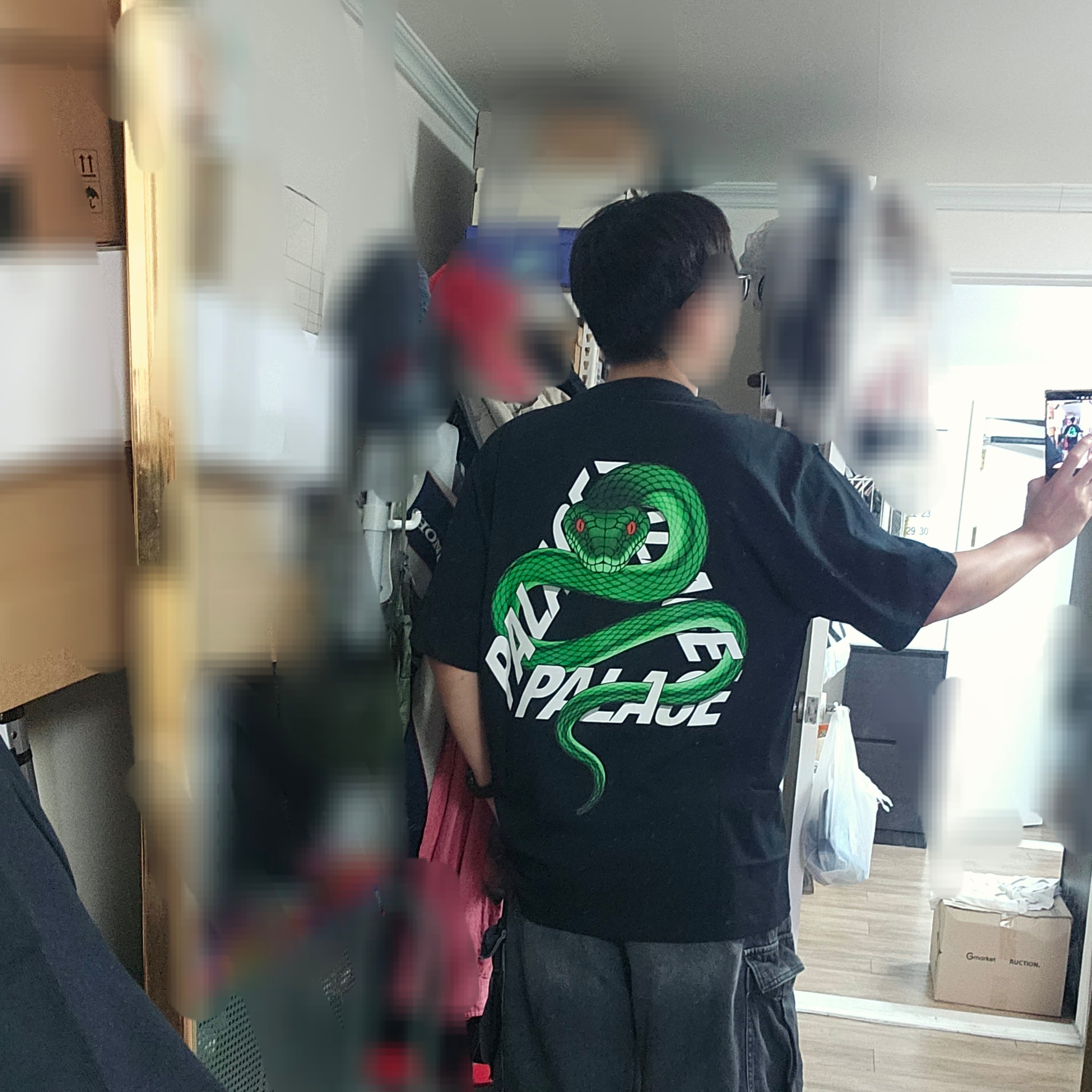 Palace Snakey P3 T-Shirt Black - 26SS 착용 스타일 - 3