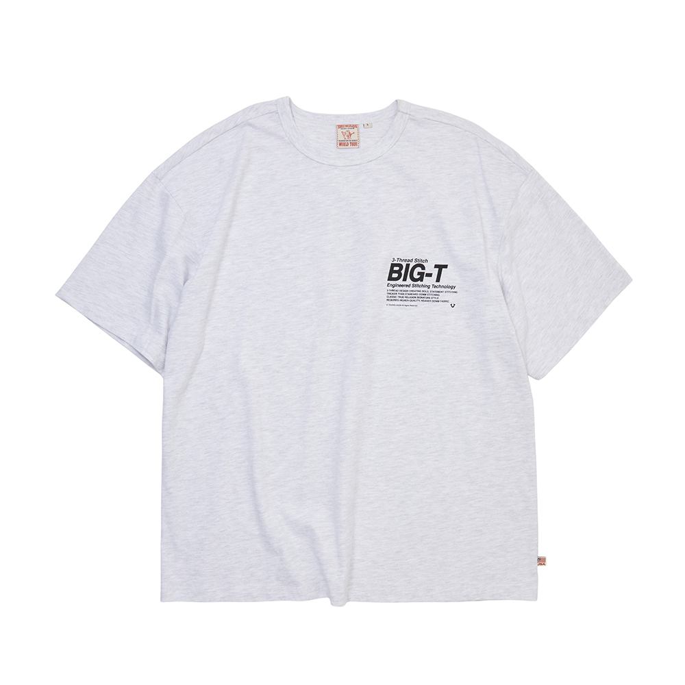 트루릴리젼 BIG-T 익스플레인 티셔츠 멜란지 그레이(True Religion Big-T Explain T-Shirt_Melange Grey) - 2