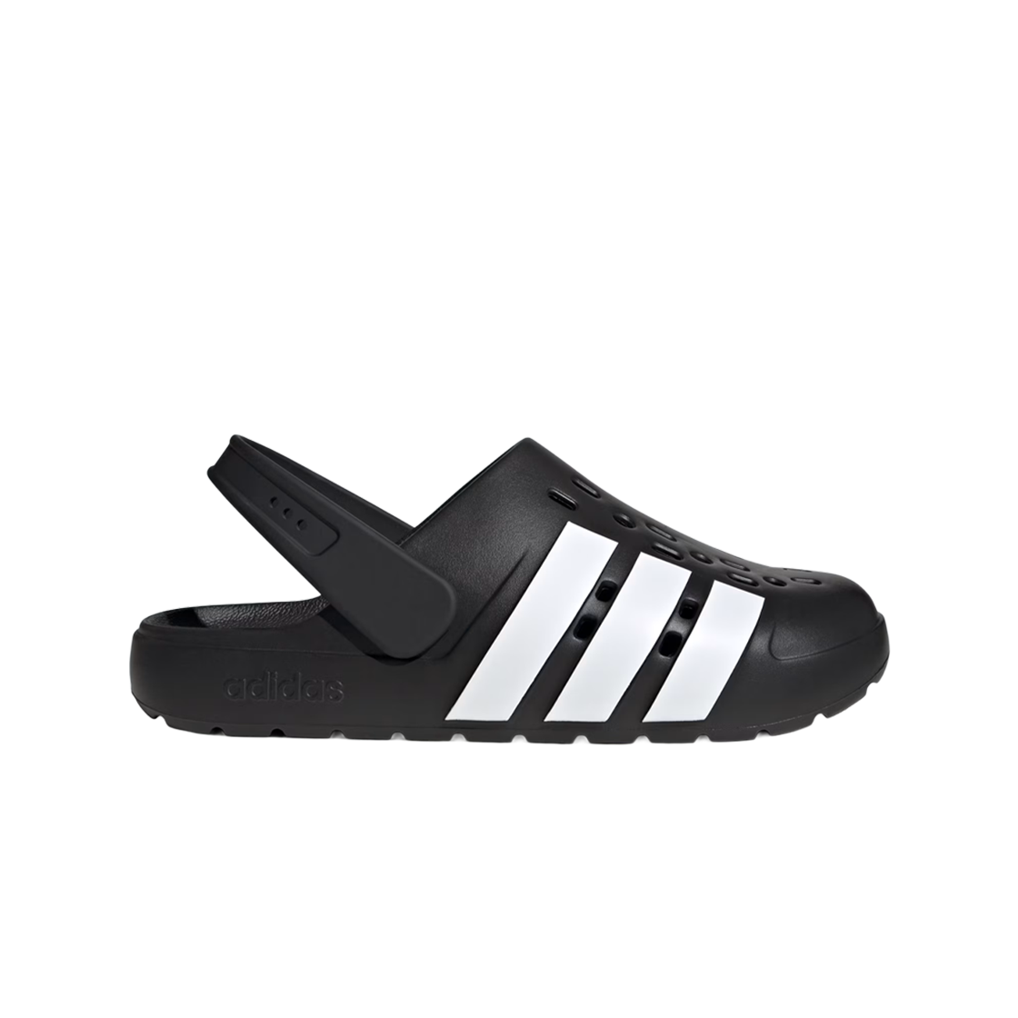 아디다스 아딜렛 클로그 2.0 코어 블랙 클라우드 화이트(Adidas Adilette Clogs Core Black Footwear White) - 1