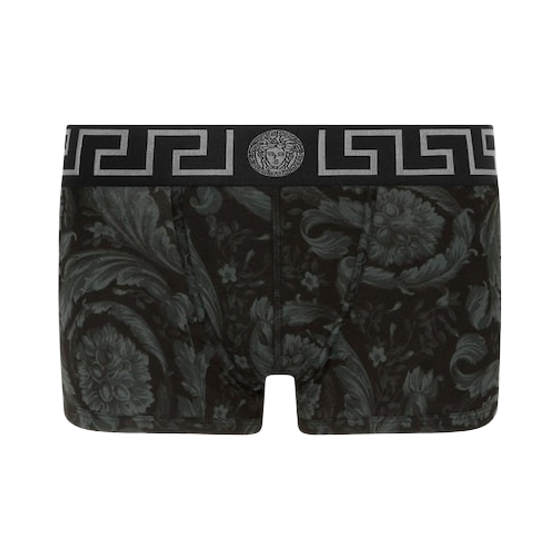 베르사체 프린티드 자카드 코튼 저지 트렁크 블랙(Versace Printed Jacquard Cotton Jersey Trunks Black)