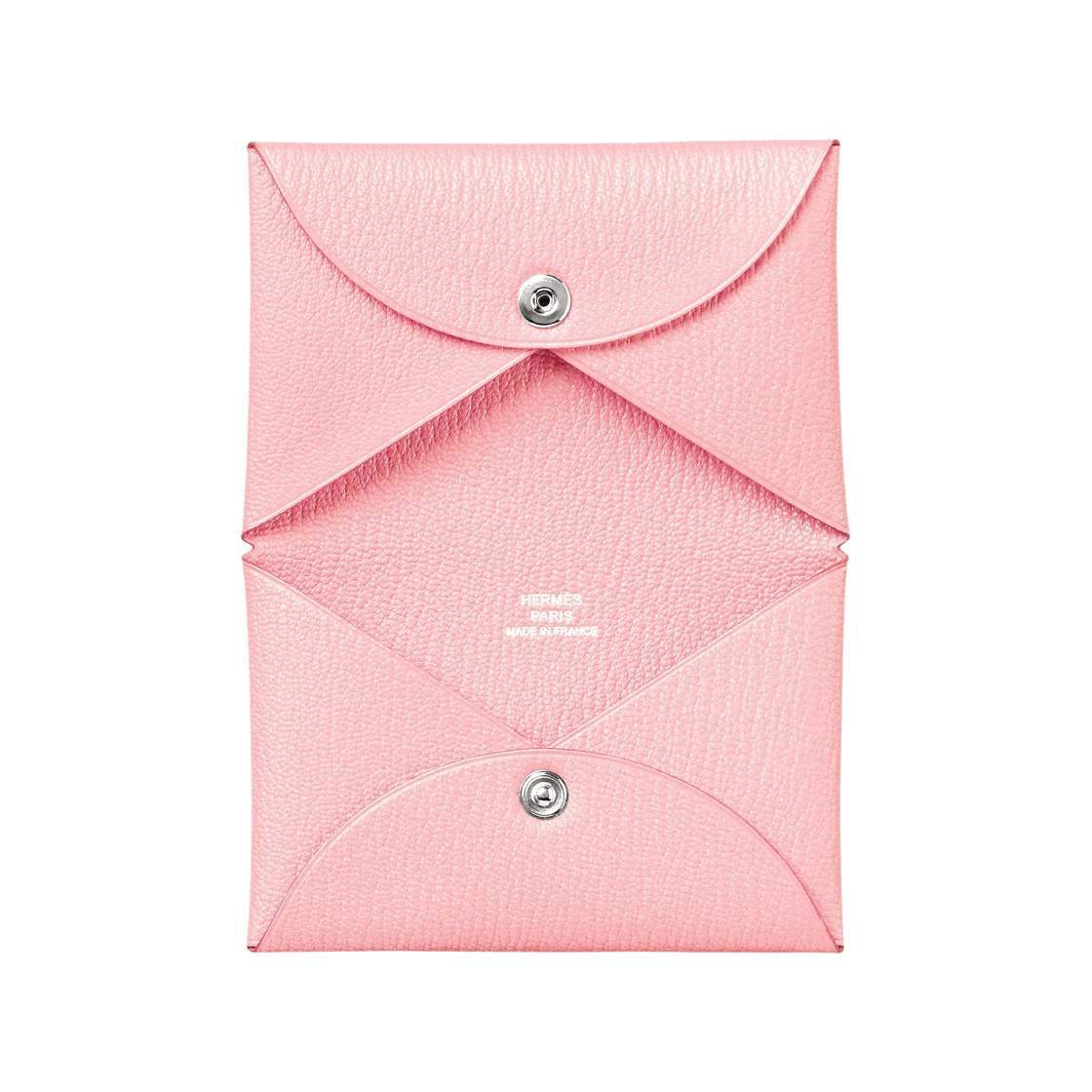 에르메스 칼비 카드 홀더 미조레 고트스킨 & 팔라듐 하드웨어 로즈 사쿠라(Hermes Calvi Card Holder Mysore Goatskin & Palladium Rose Sakura) - 2