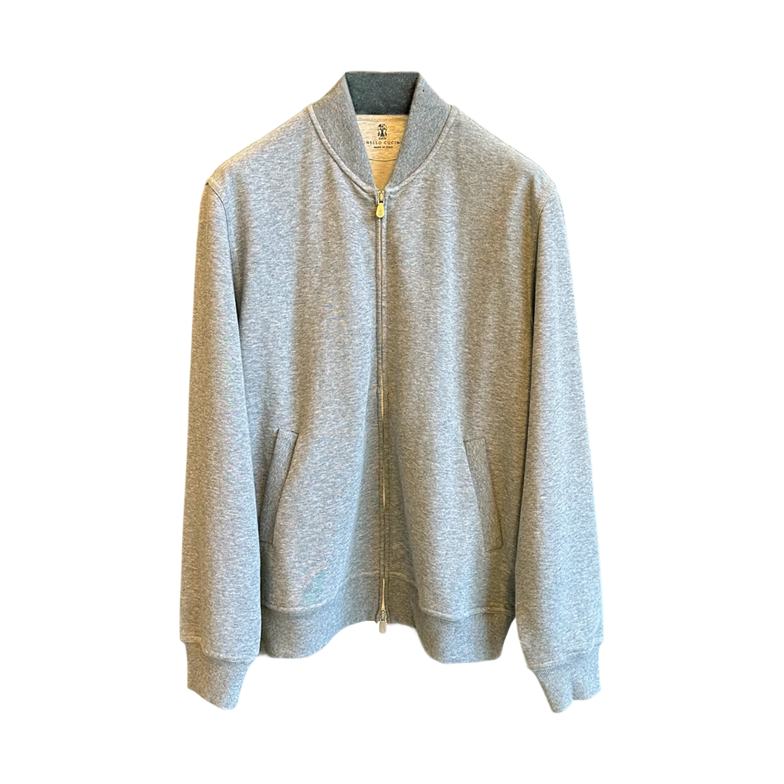 브루넬로 쿠치넬리 집업 코튼 자켓 그레이(Brunello Cucinelli Zip-Up Cotton Jacket Grey)