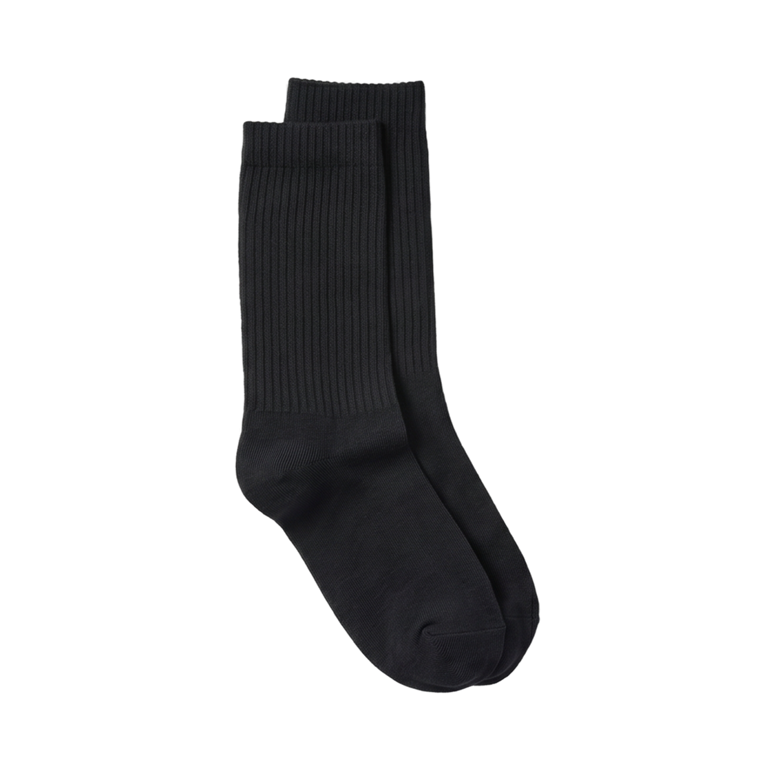 460431-09 (W) Uniqlo Ribbed Socks Black (3 Pack)