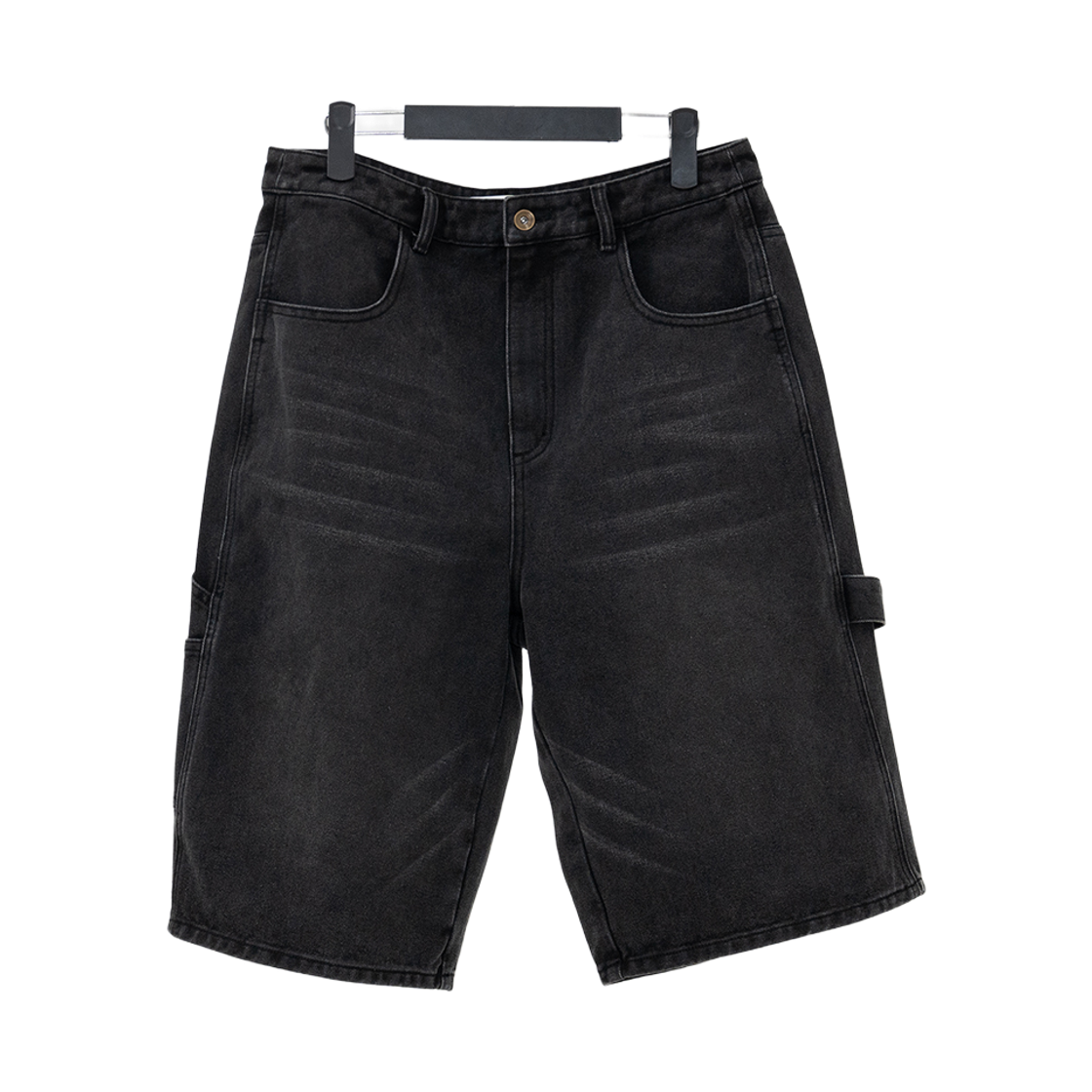 이티씨이 베이스 카펜터 데님 쇼츠 블랙(ETCE Base Carpenter Denim Shorts Black)