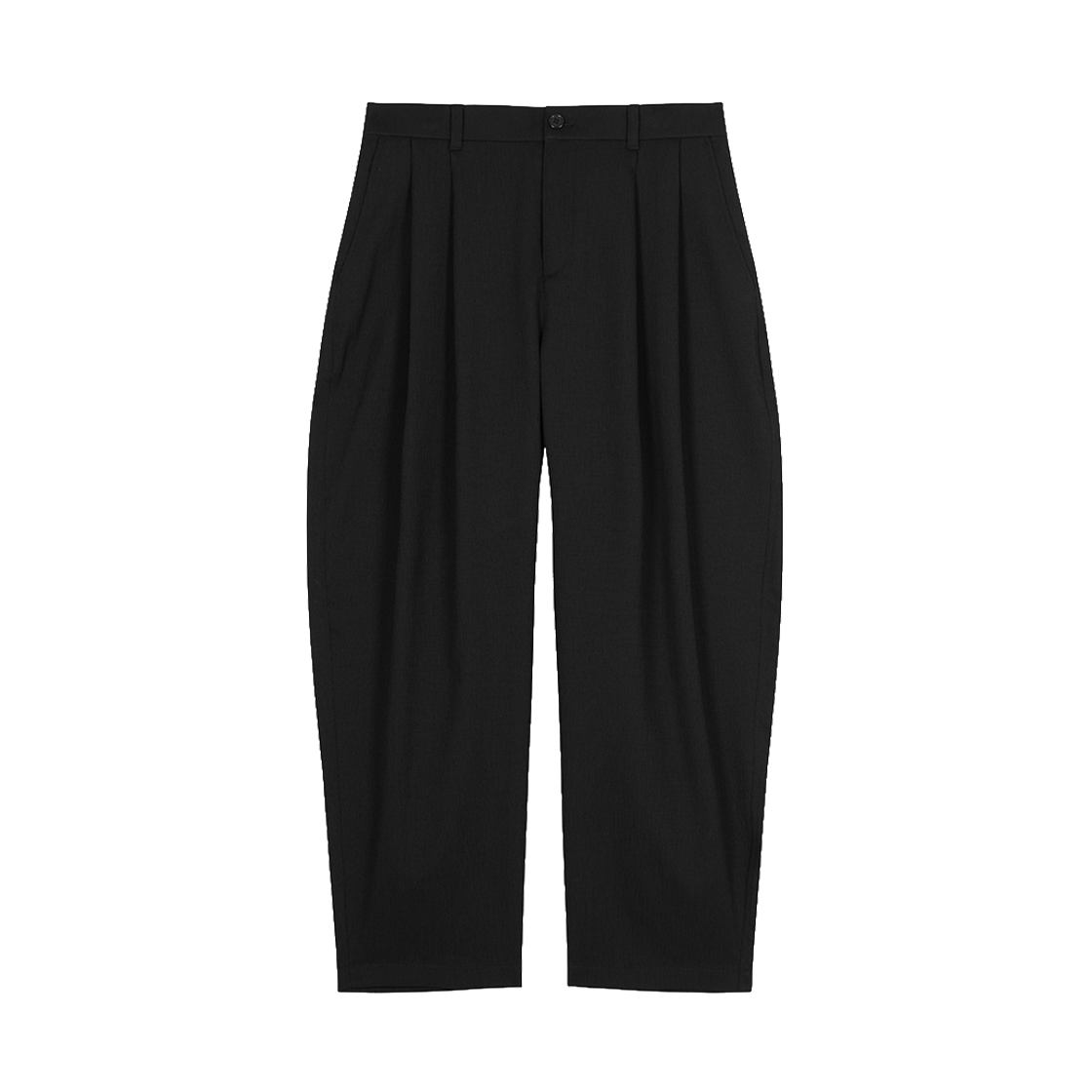 지오송지오 컬렉션 플리츠 커브드 팬츠 블랙 BI3PT351BK(ZIOSONGZIO COLLECTION Pleats Curved Pants Black)