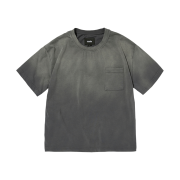 Suade Pocket Cropped Tee Washing Gray