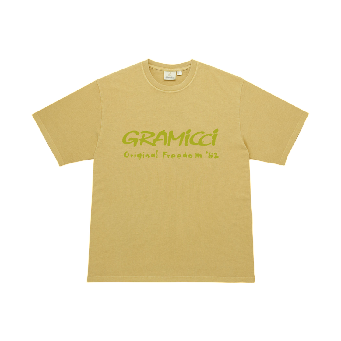 그라미치 프리덤 티셔츠 피그먼트 다이드 설퍼 피그먼트 - US 사이즈(Gramicci Freedom T-Shirt Pigment Dyed Sulphur Pigment - US Sizing) - 1