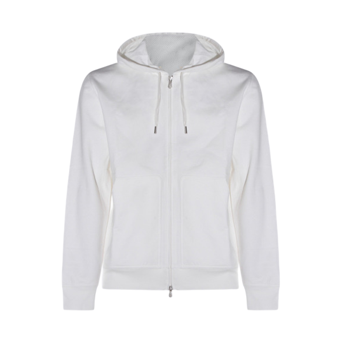 MW8639069G-C7220 Brunello Cucinelli Cotton Hooded Zip-Up White