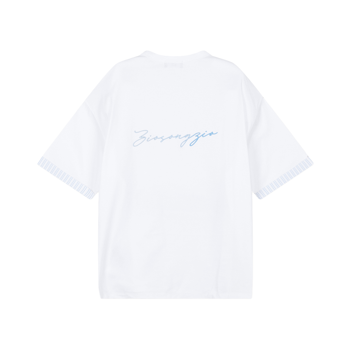 지오송지오 컬렉션 슬로건 롤업 티셔츠 화이트 BI3TS307WH(ZIOSONGZIO COLLECTION Slogan Roll Up T Shirt White) - 2