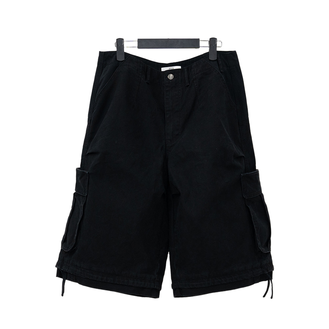 이티씨이 백 지퍼 카고 쇼츠 블랙(ETCE Back Zipper Cargo Short Black)