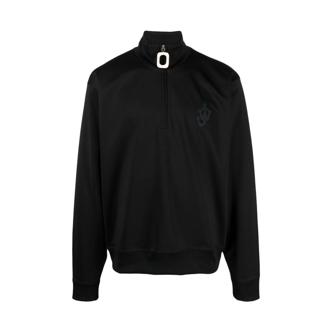 JW 앤더슨 앵커 로고 하프 집업 트랙 탑 자켓 블랙(JW Anderson Anker Logo Half Zip Up Track Top Jacket Black) - 1