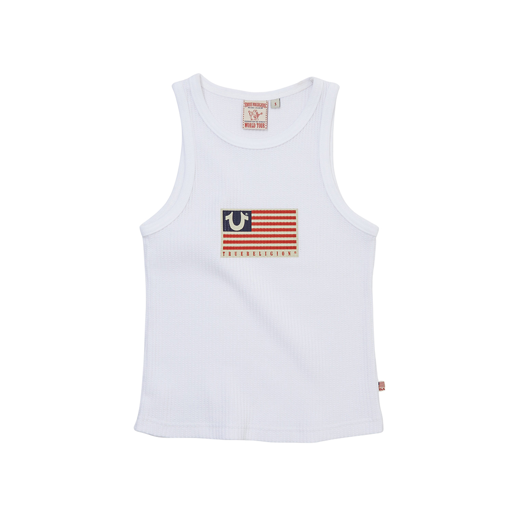 트루릴리젼 올드 글로리 와플 우먼 슬리브니스 화이트(True Religion Old Glory Waffle Women Sleeveless_White) - 2