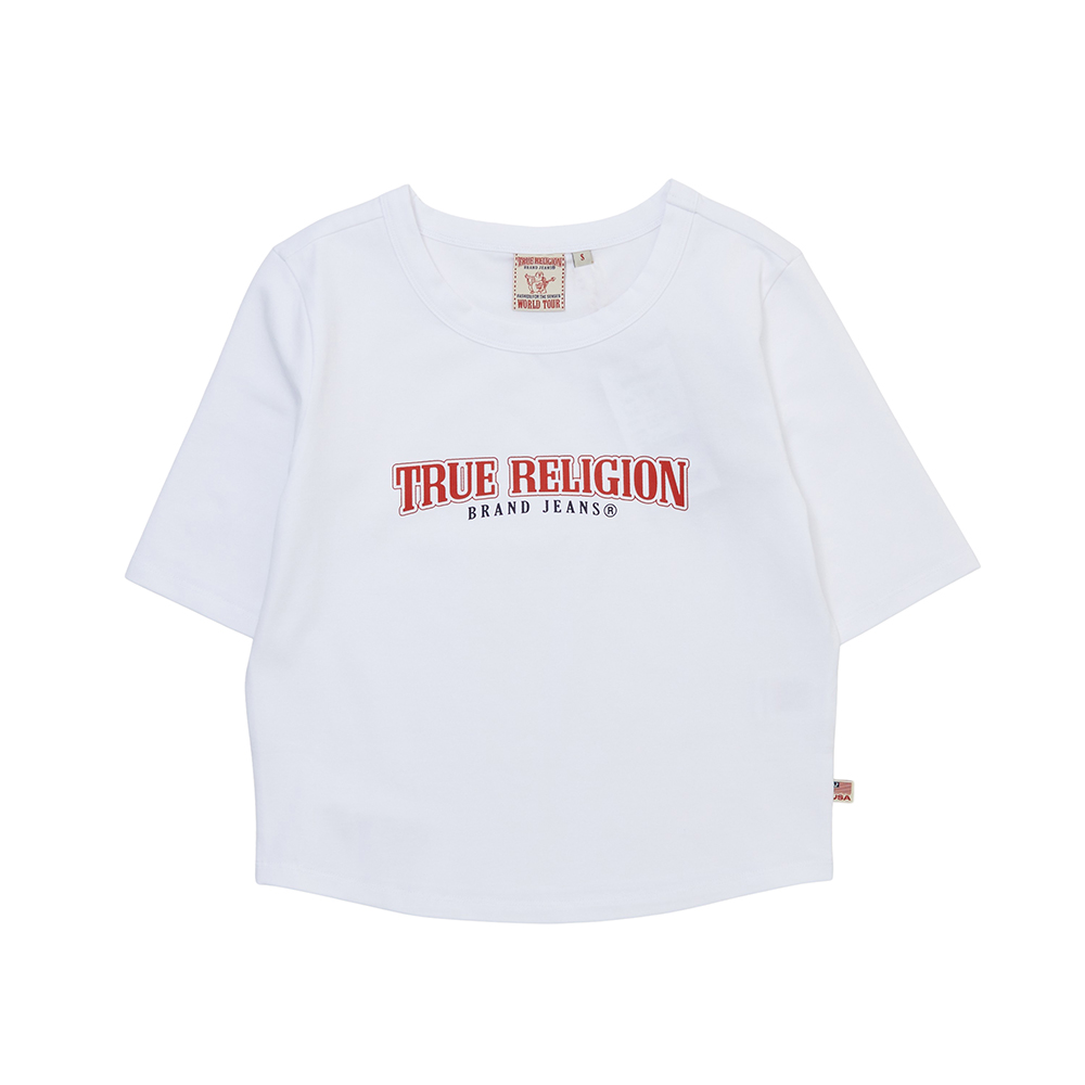 트루릴리젼 TR 로고 크롭 티셔츠 블랙(True Religion TR Logo Crop T-Shirt_White) - 2