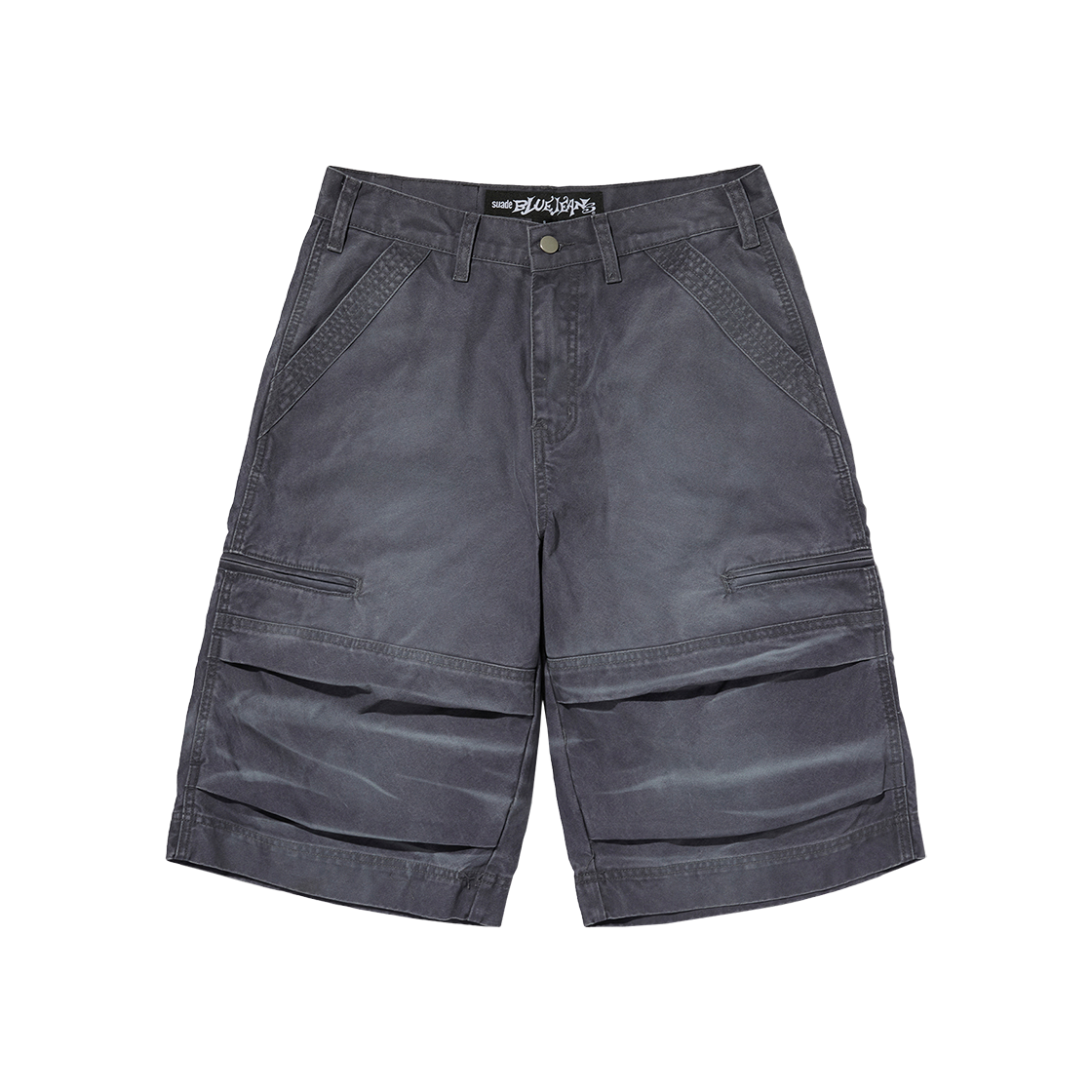 스웨이드 유틸리티 카고 쇼츠 네이비(Suade Utility Cargo Shorts Navy) - 1