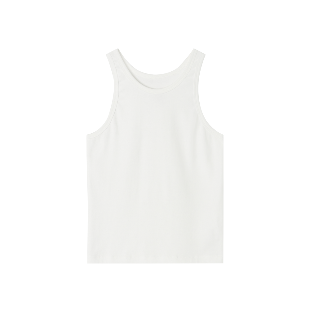 지비에이치 어패럴 키니 슬림 슬리브리스 탑 / 화이트(GBH APPAREL Kenny Slim Sleeveless Top / White) - 1