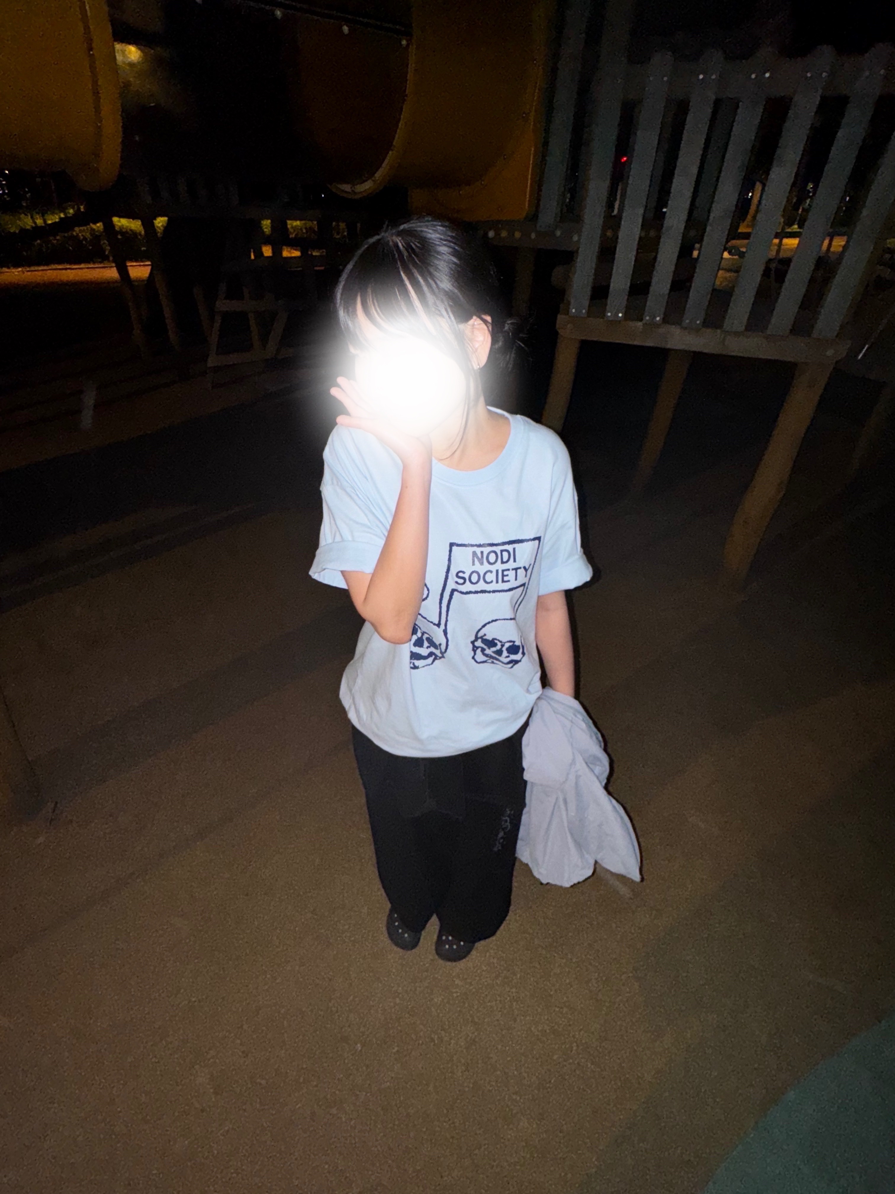 NODI Dead Sound Society Crop Tee Sky Blue 착용 스타일 - 2