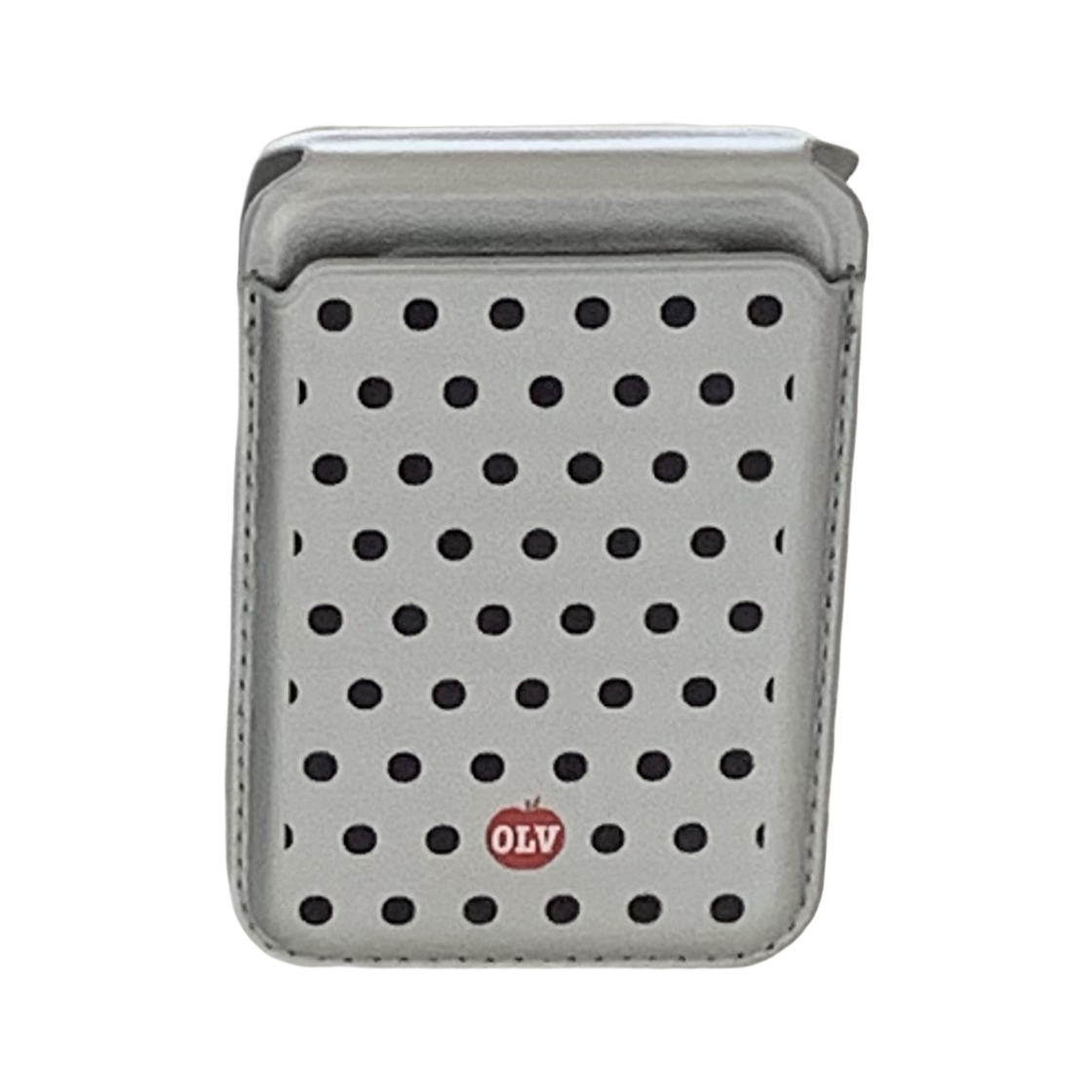 올리베 도트 패턴 맥세이프 스탠드 카드 지갑 (실버)(OLIVET dot pattern magsafe stand wallet (silver)) - 1