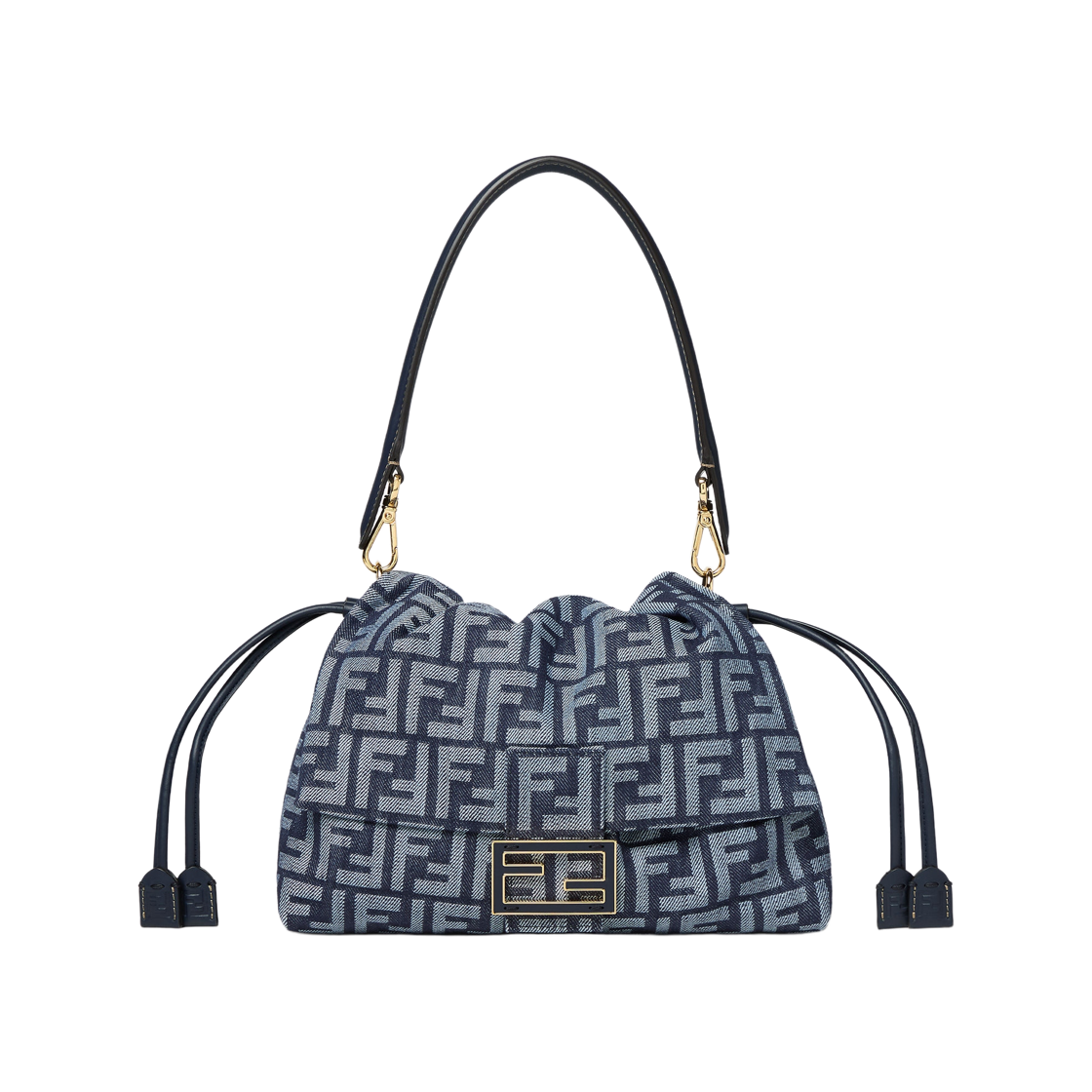 펜디 맘마 바게트 미디움 데님 이펙트 FF 자카드 백 블루(Fendi Mamma Baguette Medium Denim Effect FF Jacquard Bag Blue)