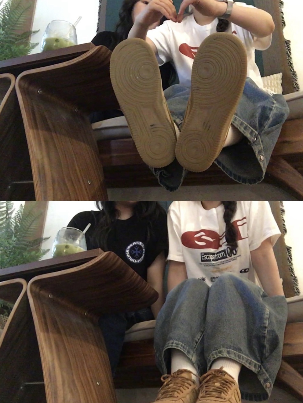 (W) Nike Air Force 1 '07 WB Flax Wheat 착용 스타일