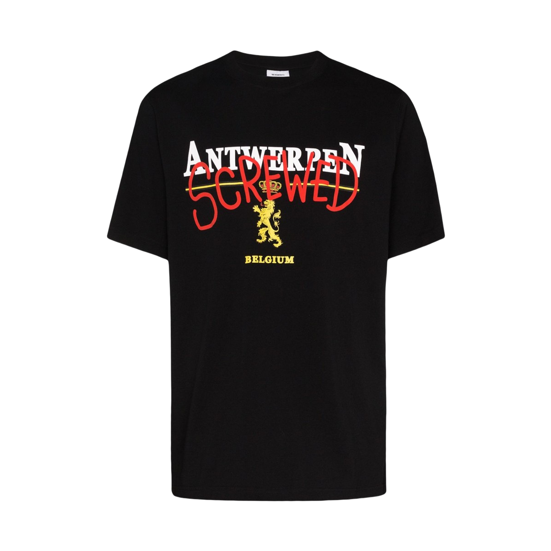 베트멍 앤트워펜 스크류드 티셔츠 블랙(Vetements Antwerpen Screwed T-Shirt Black) - 1