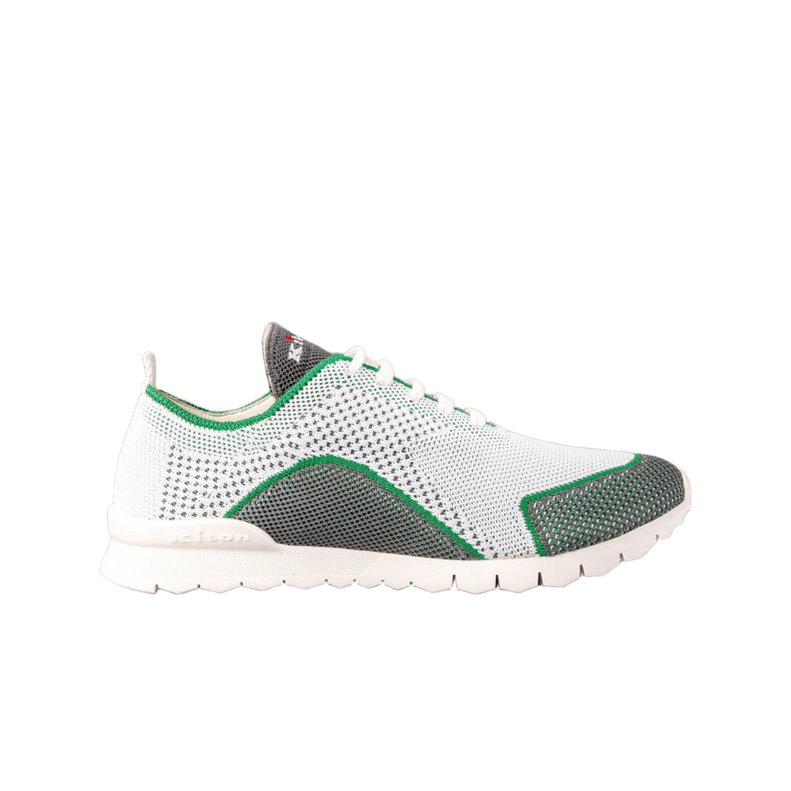 키톤 니트 핏 러닝 슈즈 화이트 그린(Kiton Knit Fit Running Shoes White Green) - 1