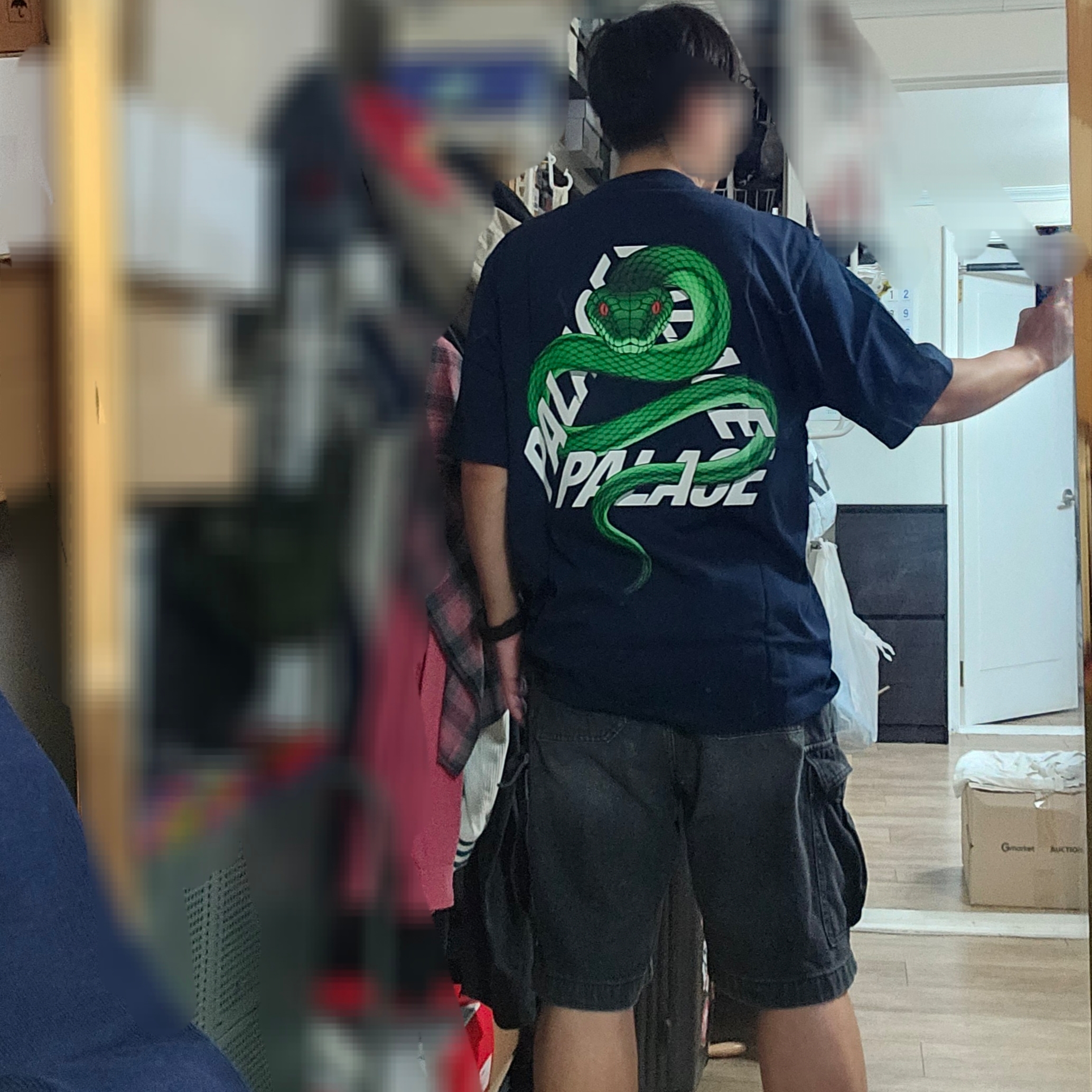 Palace Snakey P3 T-Shirt Navy - 26SS 착용 스타일 - 3