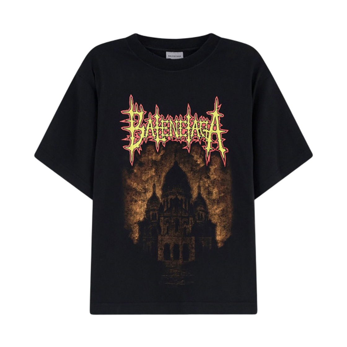 850990TUVE41000 (W) Balenciaga Sacre Cœur Medium Fit T-Shirt Black