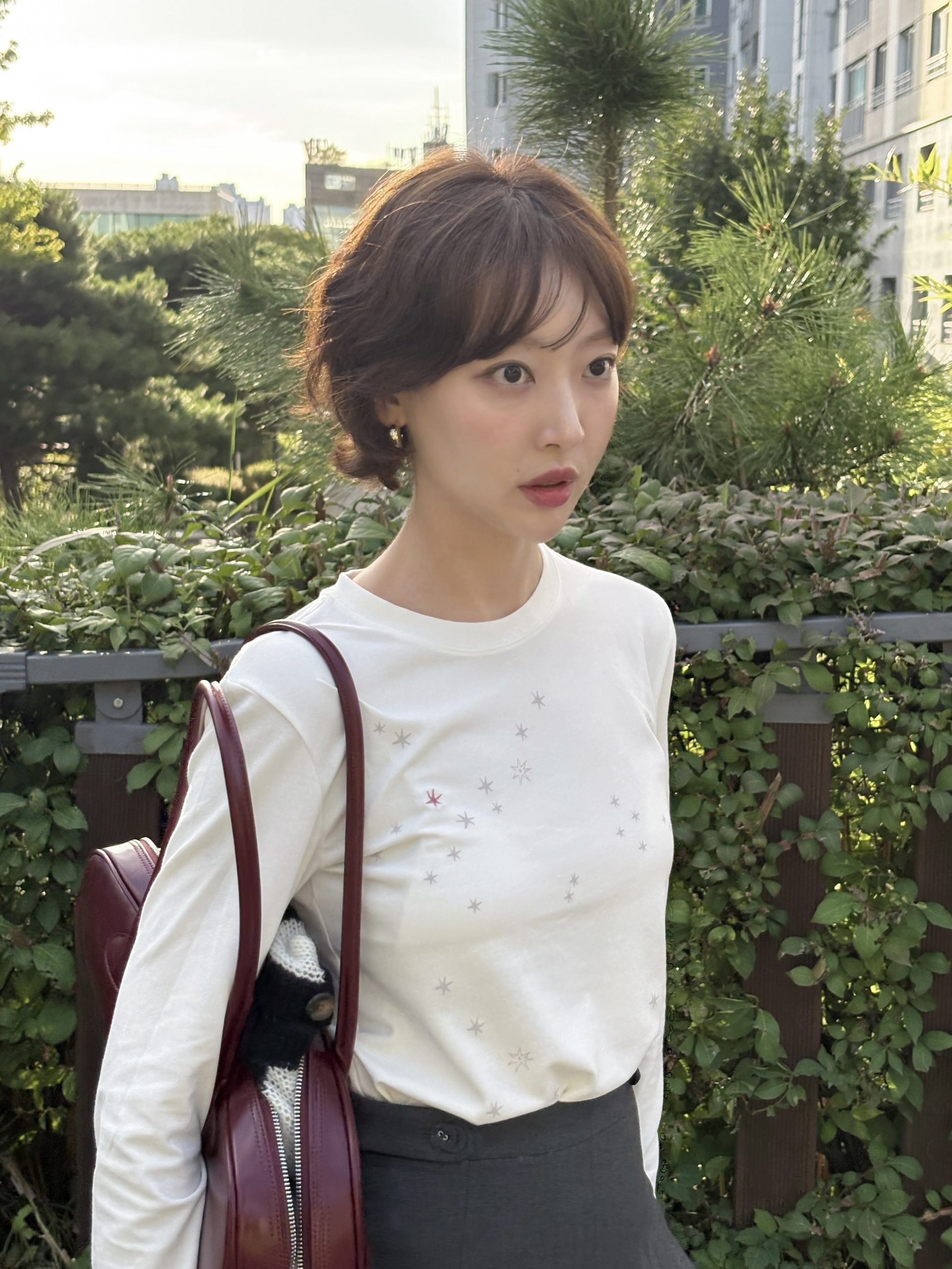 Riomeu Stellance Long Sleeve Ivory 착용 스타일 - 1